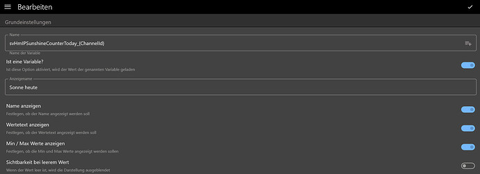 sonne heute einstellungen